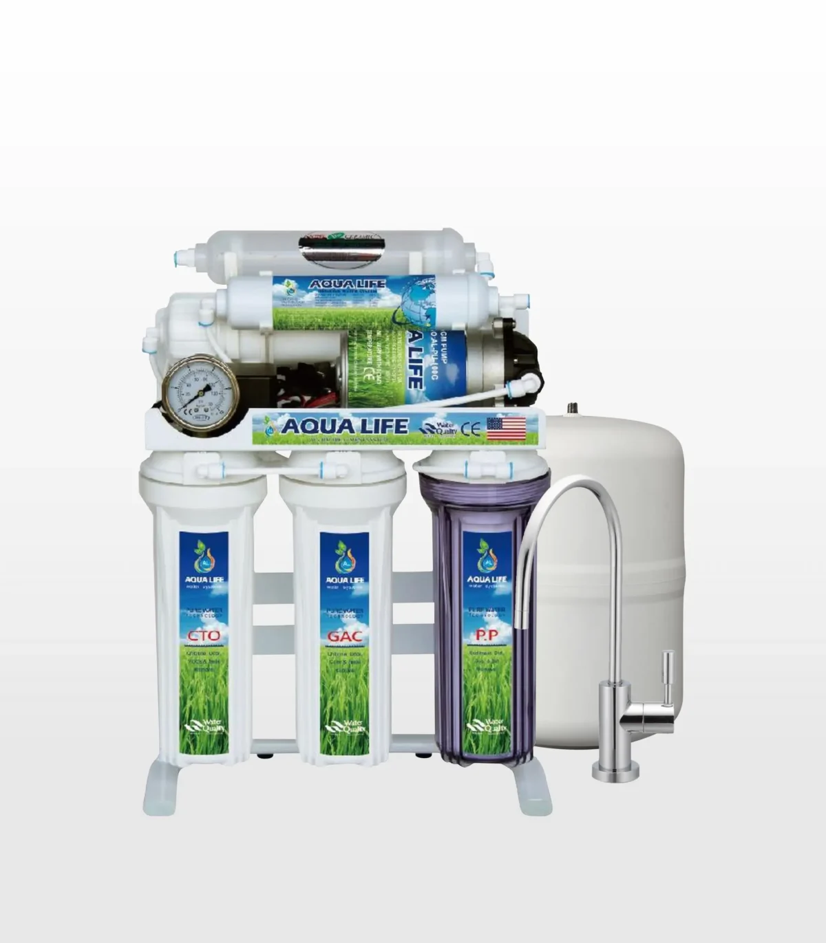 Domestic Reverse Osmosis System with Storage Tank available from Aqua Crystal UAE